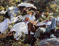 John Singer Sargent, Group with Parasols (A Siesta), 1904–1905