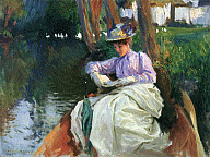 John Singer Sargent, Femme en Barque (Lady in a Boat), 1885–1888