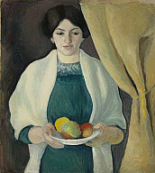 August Macke, Portrait with Apples (Elisabeth with apples), 1909