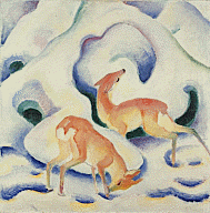 Franz Marc, Deer in the Snow II, 1911