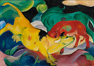 Franz Marc, Cows, Red, Green, Yellow, 1911