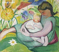 Maria Franck-Marc, Girl with Toddler, circa 1913