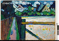 Wassily Kandinsky, Murnau – Footpath and Houses, 1909