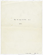 Yoko Ono, Piece for Nam June Paik no. 1, 1964