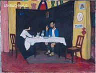 Gabriele Münter, Kandinsky and Erma Bossi at the Table, 1912