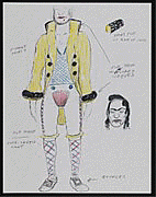 Mike Kelley, Costume sketches for Extracurricular Activity Projective Reconstruction #36 (Vice Anglais), ca 2011